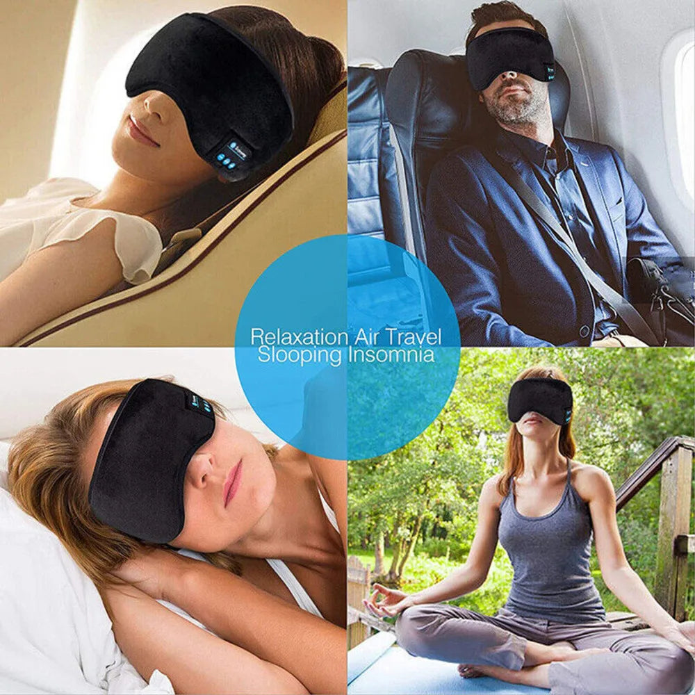 Wireless Eye Sleeping Mask With 5.0 Bluetooth Headphones Music Earphones