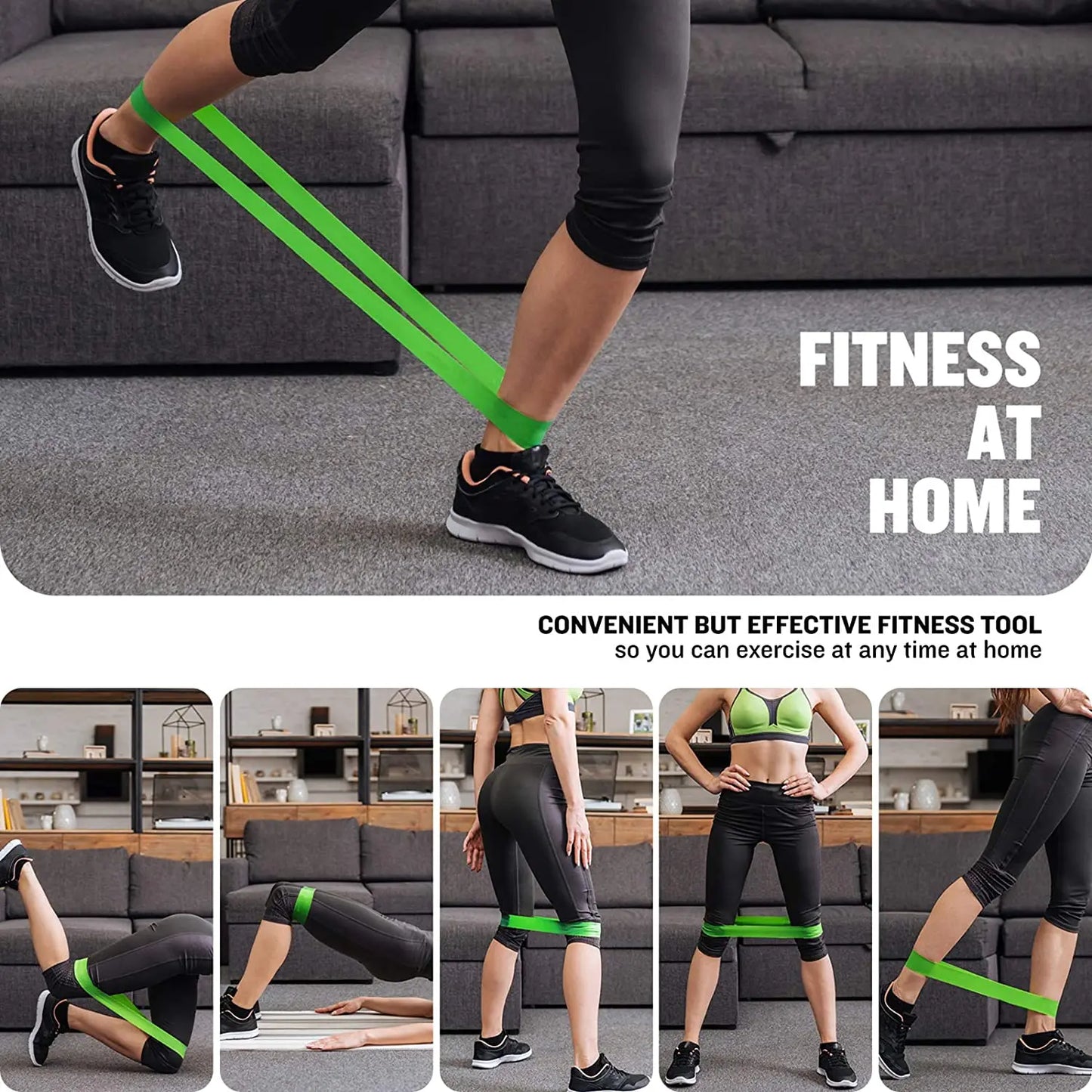 5 Different Resistance Bands Yoga Band Fitness Exercise Training Hip Tension Band Leg Squat Dance Elastic Loop Stretch Band