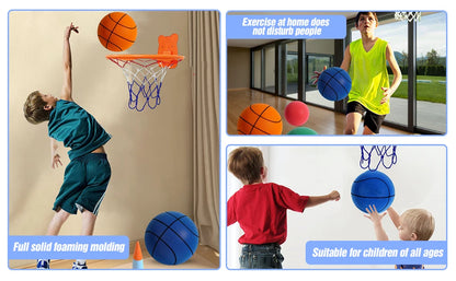 Silent Basketball,2025 Upgrade Dribble Dream Silent Basketball The Handleshh Silent Basketball Dribbling Indoor, Foam Basketball