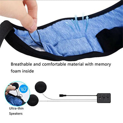 Wireless Eye Sleeping Mask With 5.0 Bluetooth Headphones Music Earphones