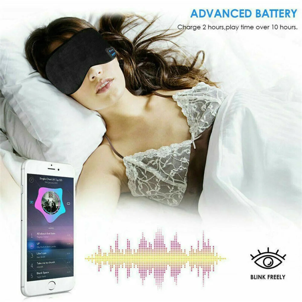 Wireless Eye Sleeping Mask With 5.0 Bluetooth Headphones Music Earphones