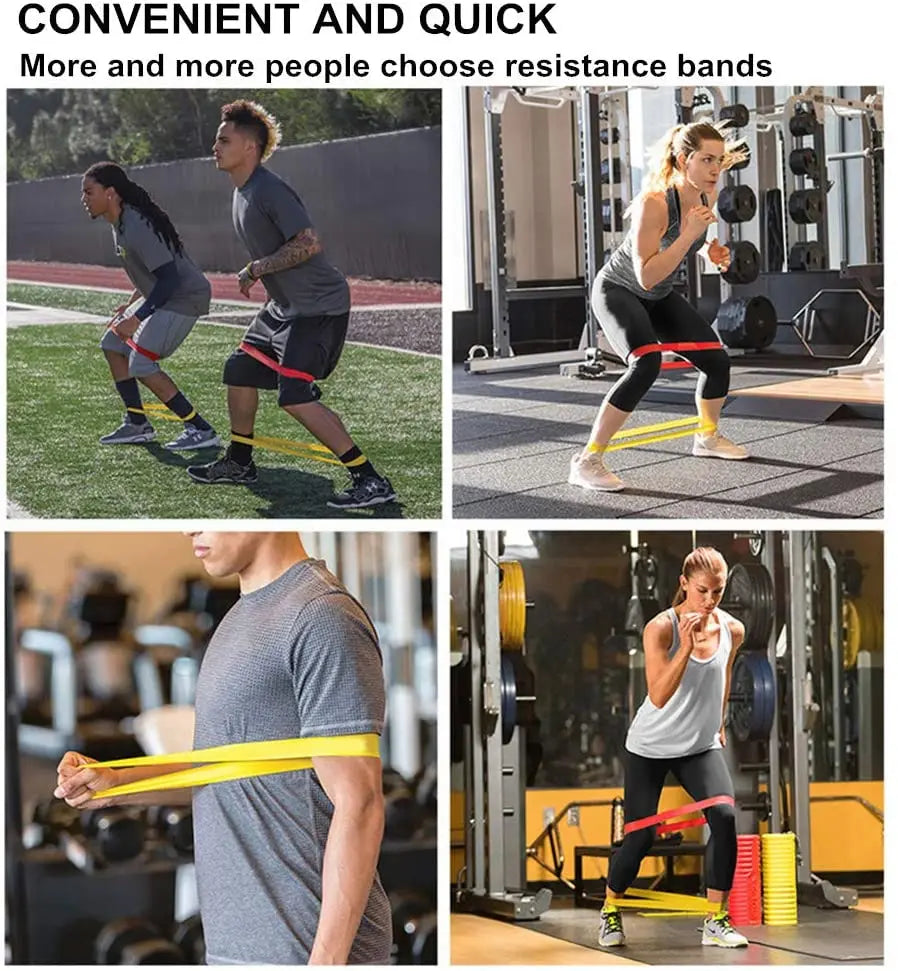 5 Different Resistance Bands Yoga Band Fitness Exercise Training Hip Tension Band Leg Squat Dance Elastic Loop Stretch Band